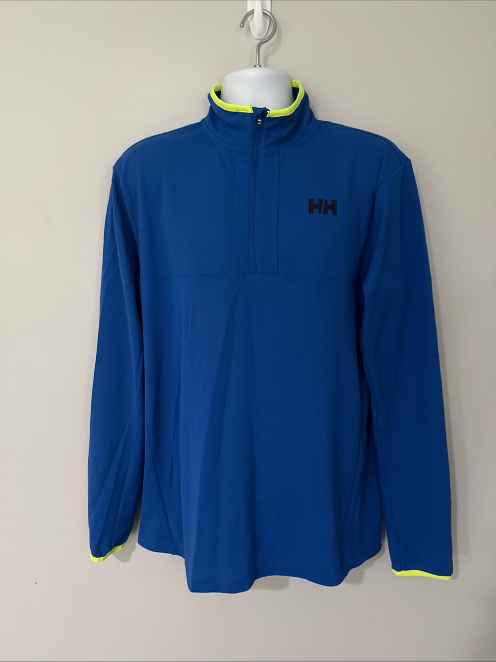 Helly Hansen Men’s Blue Quarter Zip Long Sleeve Performance Pullover - XL